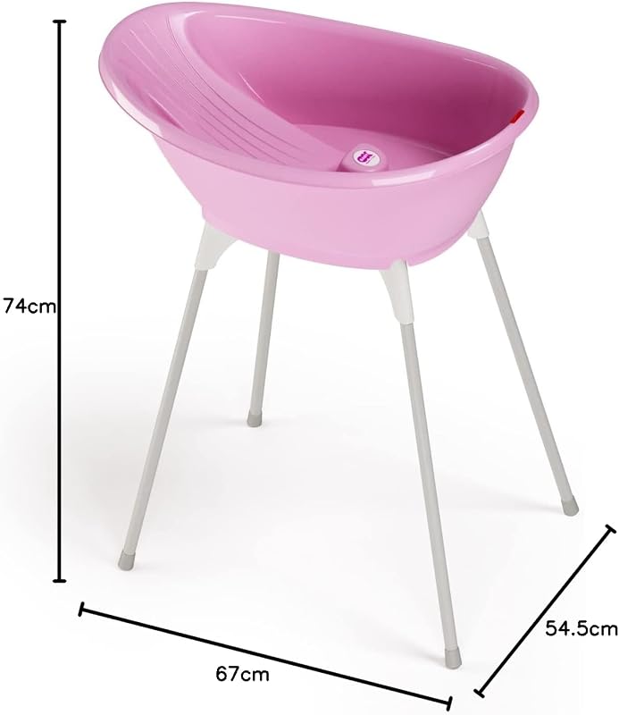 Bella Kit mit Halterung, gemütliche Badewanne für Neugeborene und Babys von 0-12 Monate - Pink