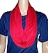 Solid Infinity Soft Polyester Scarf with Hidden Zipper Pocket (Red)
