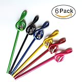 OPOCC Music Clef Bent Pencil G Clef Pencil Many colors Pack of 6