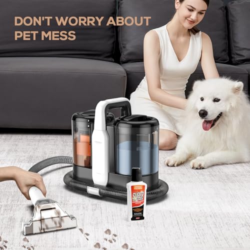 Sealong Washing Vacuum Cleaner Carpet Cleaner Stain Cleaner for Carpets, Sofas, Carpets, Upholstery, Stairs, Cars, 455W