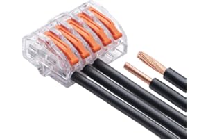 Dicio Lever Wire Connectors 5 Port UL Listed Electrical cam-Type 10 PCs Lever Wire Connector Electrical Connector Wiring Connectors Kit for 28-14 Gauge Wires