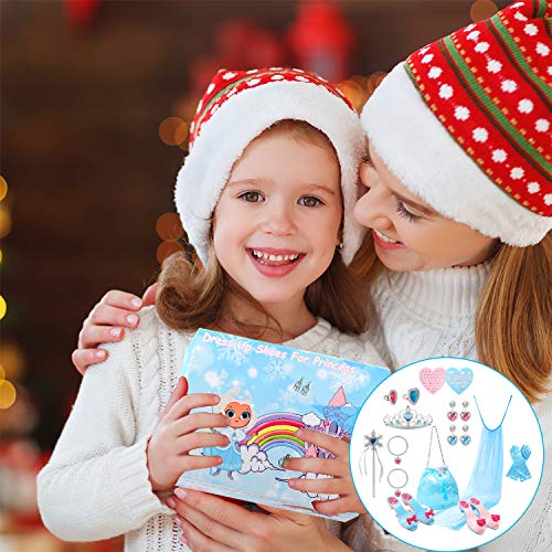 TERTOY Princess Dress Up Shoes & Jewelry Boutique - Princess Toys with Purse, Blue Princess cloak, Crowns, Necklaces, Bracelets, Rings, Girls Beauty Gift Toys for Age 3 4 5 6 Year Old for Birthday Christmas