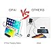USB Charging Station, OPAI 4 Ports Multiple USB Charger [Home Desktop Charging Dock] Organizer for iPhone, iPad, Samsung, Laptops, LG, Smartphones and Tablets [Includes 4 Pack charging Cable] (Black)