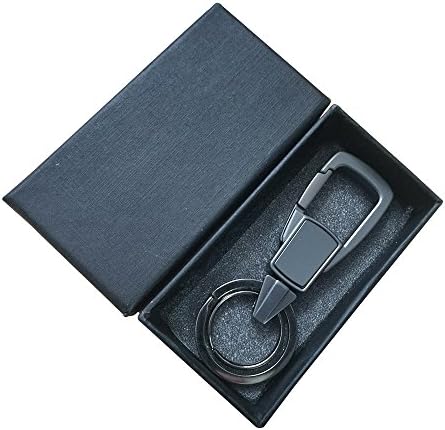 JDWNF Stainless Steel Key chain with 2 key rings,Durable Car Keychain for men and Women (Gray)