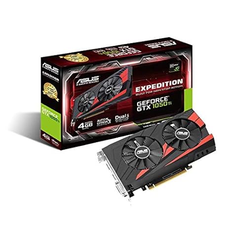 Asus EX-GTX1050TI-4G Gaming Nvidia GeForce Grafikkarte (PCIe 3.0, 4GB DDR5 Speicher, HDMI, DVI, DisplayPort)