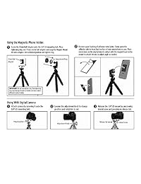 Arkon de trípode de 11 inch con soporte magnético para teléfono para el streaming de vídeo en directo al por menor Negro