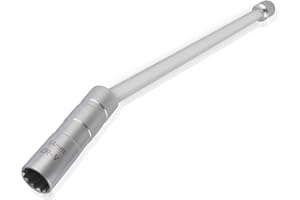 CXCCOI 14mm Magnetic Swivel Spark Plug Socket - 3/8" Drive x 12" Extended Thin Wall Spark Plug Socket with 12 Point - Professional Spark Plug Removal Tool for Most Vehicles