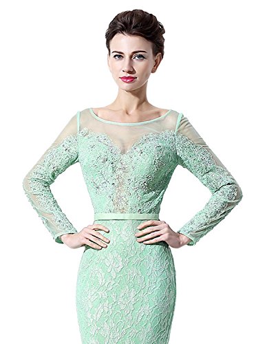 Sarahbridal Women's Long Sleeve Mermaid Prom Dress – Backless Sheath Evening Gown For Formal Occasions - View #2