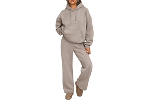 Trendy Queen Womens 2 Piece Outfits Lounge Fall Fashion Sets Oversized Sweatshirts Wide Leg Pants Sweatsuits Winter Clothes