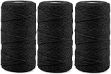 jijAcraft 300M Black Cotton String 2mm Butchers Twine for Cooking Crafting