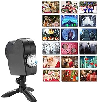 SNEPCOM Mini Christmas Led Laser Projector Light Window Display 12 Movies Indoor Outdoor Projector Stage Light for Christmas Halloween,USPlug
