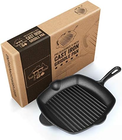 Pre-Seasoned Cast Iron Grill Skillet Fry Pan