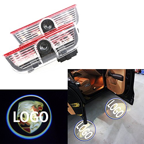 WIKOOL 2 Pcs Car Projection LED Projector Door Shadow Light