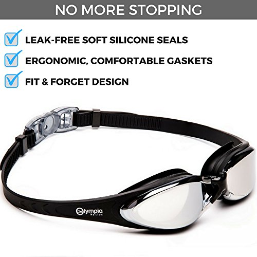 Olympia Nation Crystal Clear Comfortable Swimming Goggles with AntiFog