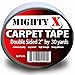 iPrimio Mighty X Extra Thick Double-Sided Indoor Rug & Carpet Tape Heavy-Duty Carpet, Mat, & Hardwood Floor Tape for Area Rugs & Large Rugs - Wood & Mounting Tape (30 Yards x 2 Inches)