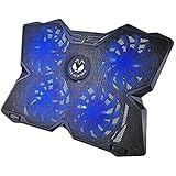 Tree New Bee Cooling Pad for 15.6 - 17-Inch Laptops with Four 120mm Fans at 1200 RPM, Black (TNB-K0025)