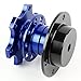 6-Hole Pull Ball Bearing Style 2 inches Thick Steering Wheel Short Quick Release Hub Adapter (Blue)