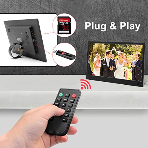 Digital Picture Frame, Jimwey 13.3 Inch 1920x1080 IPS Screen Digital Photo Frame with Motion Sensor, Support Video Music Video USB Drive SD Card, Also as an Advertising Machine, Calendar, Video Player - Thumbnail 5