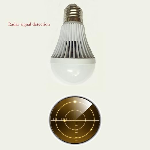 9W E27 Microondas Detección Señales de Radar Bombilla Lámpara Luz Sensor de Movimiento