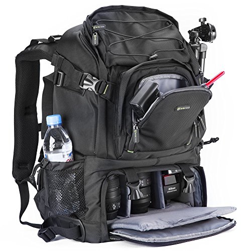 Evecase Extra Large DSLR Camera/Laptop Travel Backpack Gadget Bag w