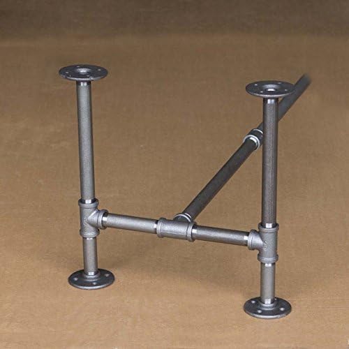 Rusty DesignH16, BKH1716C38 Pipe Legs KIT with Cross Bar for Coffee Table, H Shape, L38 x W17 x H16, Pack Suitable for 1 Table
