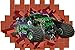 GRAVE DIGGER bursting through bricks monster truck monster jam 3D Wall Decal Sticker 18