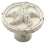 Liberty PBF657C-254-C 35-mm Seaside Cottage Starfish Kitchen Cabinet Hardware Knob, Vintage Antique White