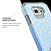 STARSHOP Galaxy S6 Active Case, [Not Fit Galaxy S6] [Shock Absorption] Dual Layers Impact Advanced Protective Cover with [Premium HD Screen Protector Included](Light Blue Lace)