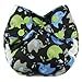 Blueberry Organic Newborn Simplex All in One Cloth Diapers, Bundle of 2, Made in USA (Elephants)