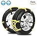 Anti-Slip Chains for Car, SUV Chain Tire Emergency Thickening Anti-Snow Chain, Fits for Most Car/SUV/Truck - Set of 6