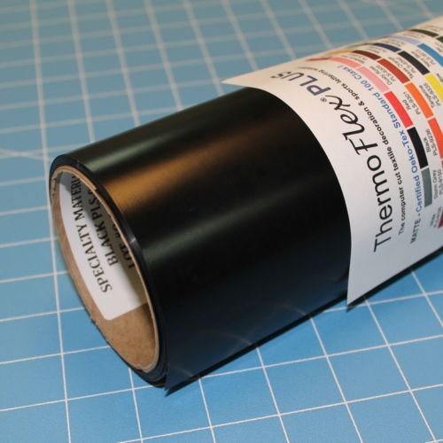 ThermoFlex Plus 15" x 30' Roll Black Heat Transfer Vinyl, HTV by Coaches World