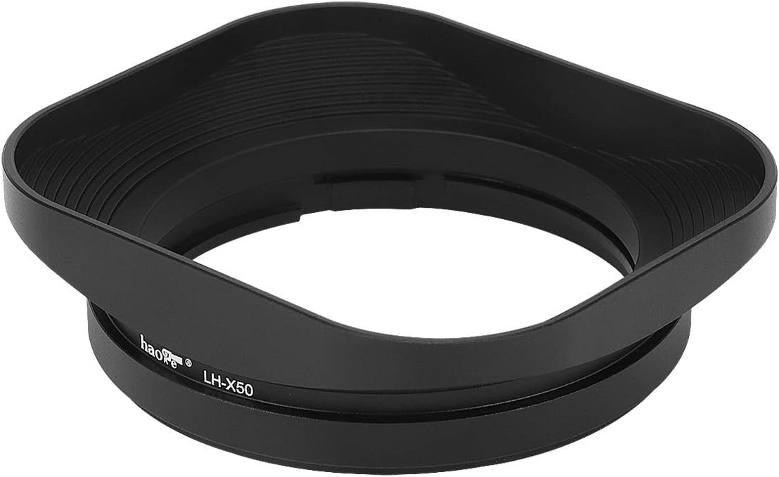 Haoge LH-X50 Bayonet Square Metal Lens Hood for Fujifilm Fuji Fujinon XF 50mm F2 R WR Lens on X-Pro2 X-Pro1 X-T2 X-T1 X-T20 X-T10 X-E2S X-A5 X-A20 X-E3 X-H1 - Image 3