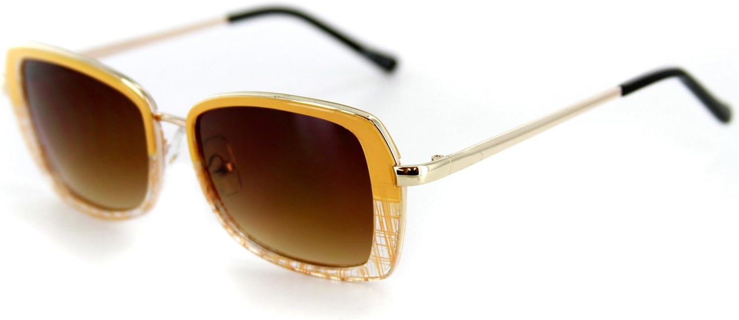 Flair Designer Sunglasses with Stylish Patterned Frames and Square Lenses for.