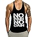 InleaderStyle Men's Gym Tank Tops Y-Back Workout Muscle Tee Bodybuilding Stringer Fitness Sleeveless T-Shirts - Black-L