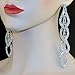 CHRAN Sparkling Rhinestone Long Drops Link Dangle Earrings Women Bridal Jewelry size 4.37