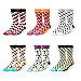 Zmart Men's 6 Pairs Casual Cotton Plaid Pattern Novelty Crew Socks A0727MC011,Multicoloured,One Size,Multicoloured,One Size