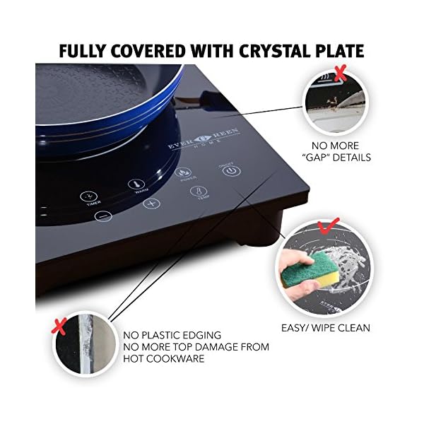 Evergreen Home 1800W Digital Induction Cooker Cooktop Portable