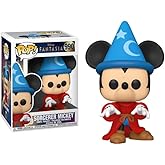 Funko Fantasia 80th Anniversary + Pop Protector: Disney Pop! Animation Vinyl Figure (Gift Set Bundled with ToyBop Brand Box Protector Case) (Sorcerer Mickey with Hat and Robe #990/51938)