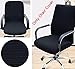 Trycooling Modern Simplism Style Chair Covers Cotton Office Computer Stretchable Rotating Chair Cover (Medium, Black)