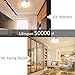 Ustellar 1000lm 13W LED Round Ceiling Lights Fixture Flush Mount,100W Incandescent Bulbs Equivalent, 10in 3000K Warm White Ceiling Lamp Indoor for Bathroom Living Room Hallway Office Bedroom Kitchen