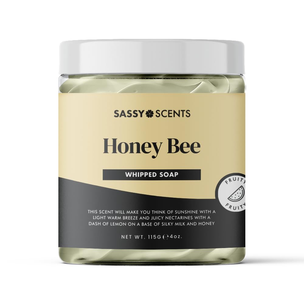 Sassy Scents Honey Bee Whipped Soap | Cleansing + Nourishing | Gentle For All Skin Types | 115g — image 1