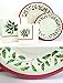 lxhol72 Lenox Holiday Holly Paper Plates and Napkins Set, 72 pc, Christmas