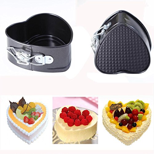 Molyveva Non-Stick 3D Love Heart Shape DIY Cake Mold Baking Cheese Bread Tray Cake Pan Tin - Thumbnail 4