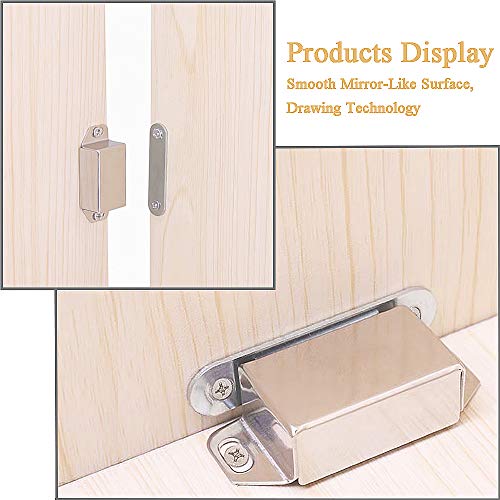 Magnetic Door Catch-6PCS 20lb High Magnetic Stainless Steel Heavy Duty Catch for Kitchen Bathroom Cupboard Wardrobe Closet Closures Cabinet Door Drawer Latch - Silver