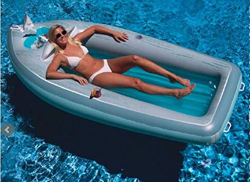 Swimline 90135 Classic Cruiser Inflatable Boat Style Swimming Pool Lounger