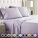 HC COLLECTION Queen Sheet Set, 4 pc Bed Sheets & Pillowcases Set - Machine Washable for Easy Care - Soft & Breathable All Season Microfiber Sheets with Deep Pockets - Lavender