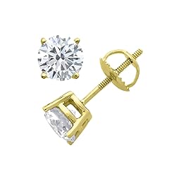 PARIKHS Round Diamond stud Premium Quality Screw