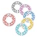 Blulu Colorful Baby Boy Girl Closet Dividers Clothing Rack Size Dividers Round, Stars Design, Set of 6