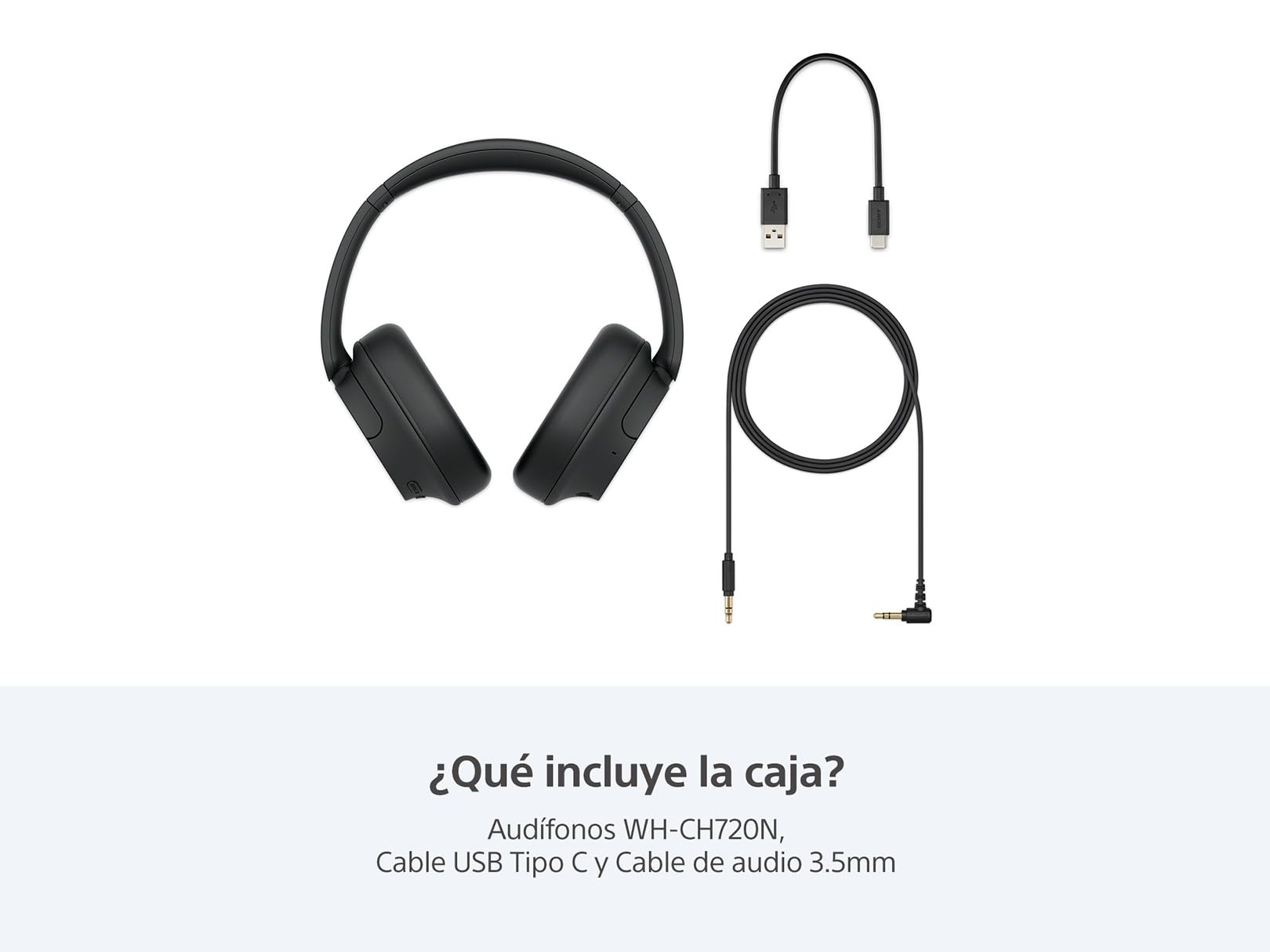 Sony WH-CH720NB Auriculares Inalámbricos Bluetooth con Cancelación de Ruido - Micrófono Incorporado - Hasta 35 Horas de Duración de la Batería y Carga Rápida - Negro - Versión Internacional