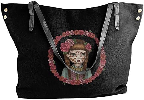 Flower Girl Canvas Tote Bag Shoulder Bag Handbags Shopping Storage For Women